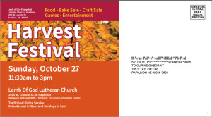 Lamb of God Harvest Festival Marketing Campaign Postcard, Back