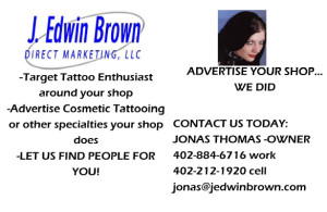 Targeted mailing list example for Tattoo Enthusiast